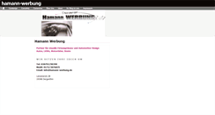 Desktop Screenshot of hamann-werbung.de